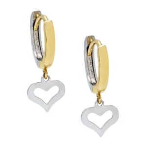 Heart Cutout Huggie Earring 14K