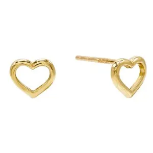 Heart Cutout Stud Earring 14K
