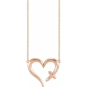 Heart with Cross Necklace 87469