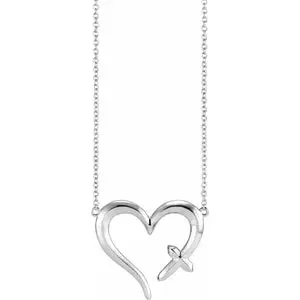 Heart with Cross Necklace 87469