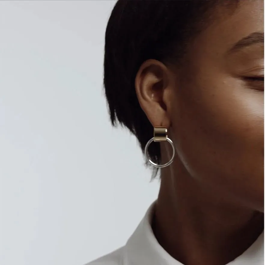 Hoop de Loop Geometric Drop Earrings