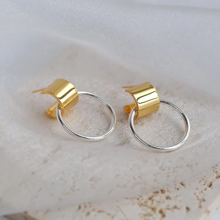 Hoop de Loop Geometric Drop Earrings