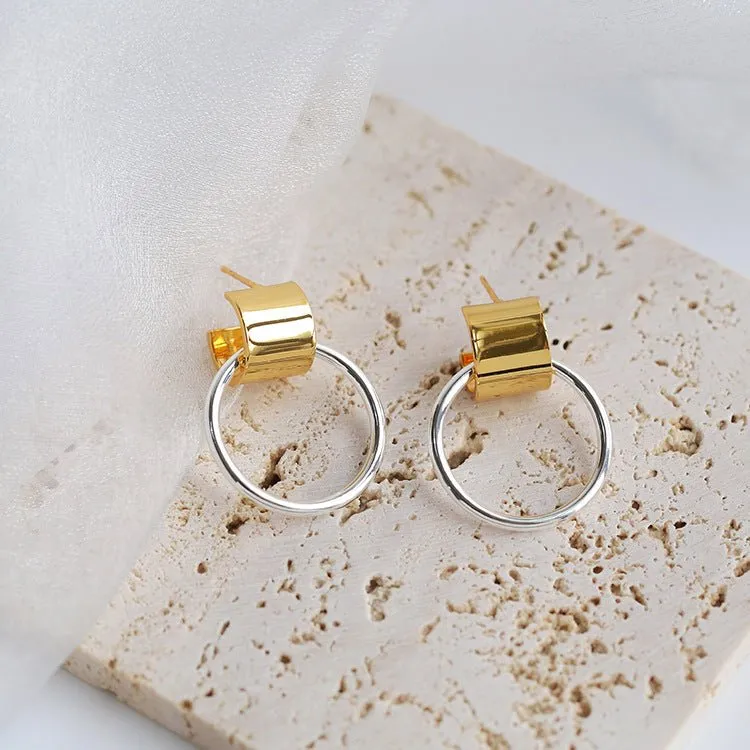 Hoop de Loop Geometric Drop Earrings