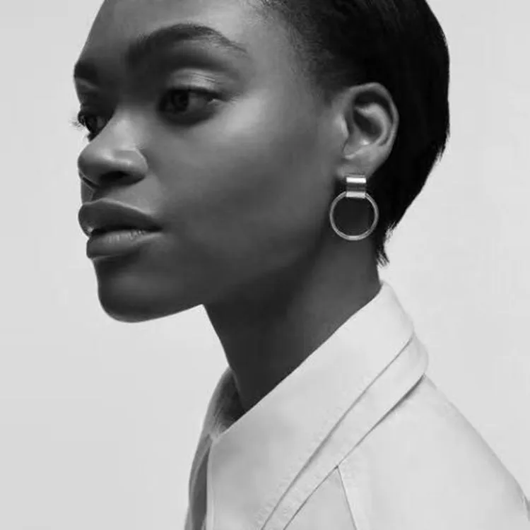 Hoop de Loop Geometric Drop Earrings