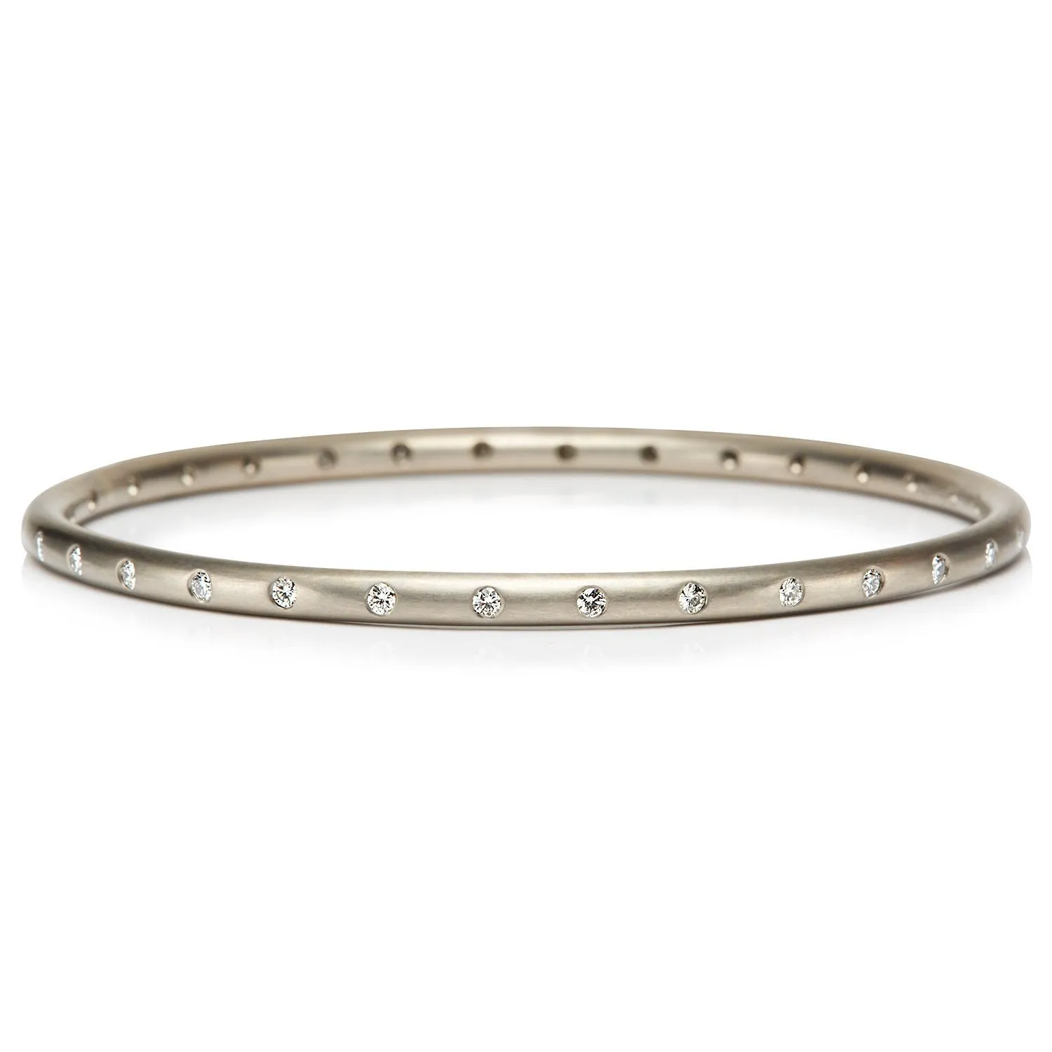Hoopstock 32 Diamond Bangle in 18K Alpine Gold- 3.3mm
