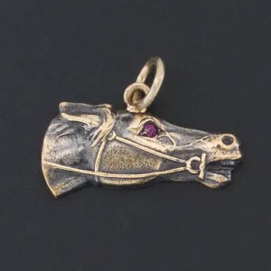 Horse Head Charm or Pendant | 14k Gold Horse Charm