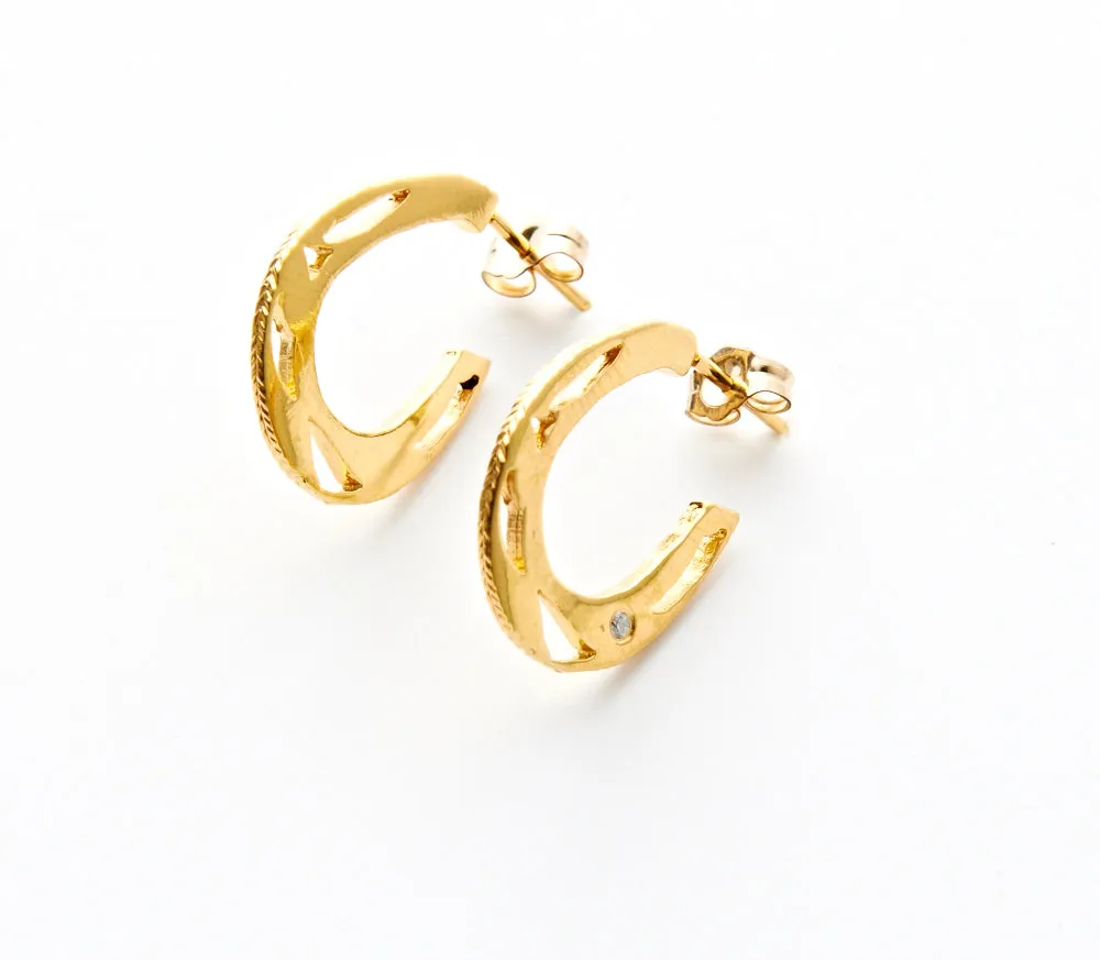 Horseshoe Hoop Earrings
