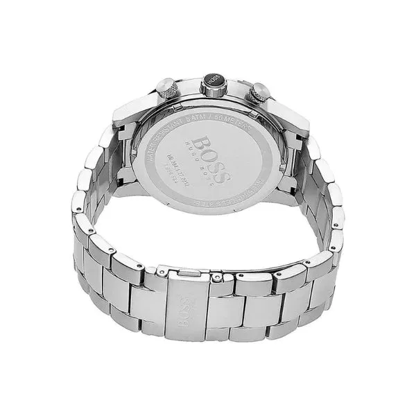 HUGO BOSS Rafale Silver Stainless Steel Blue Dial Chronograph Quartz Watch for Gents - 1513510