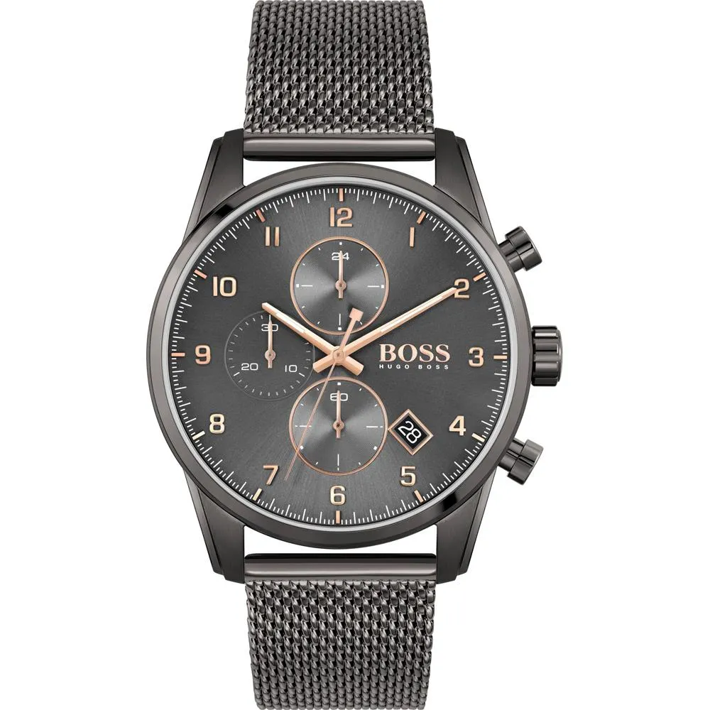 Hugo Boss Skymaster Grey Mesh Men's Watch 1513837