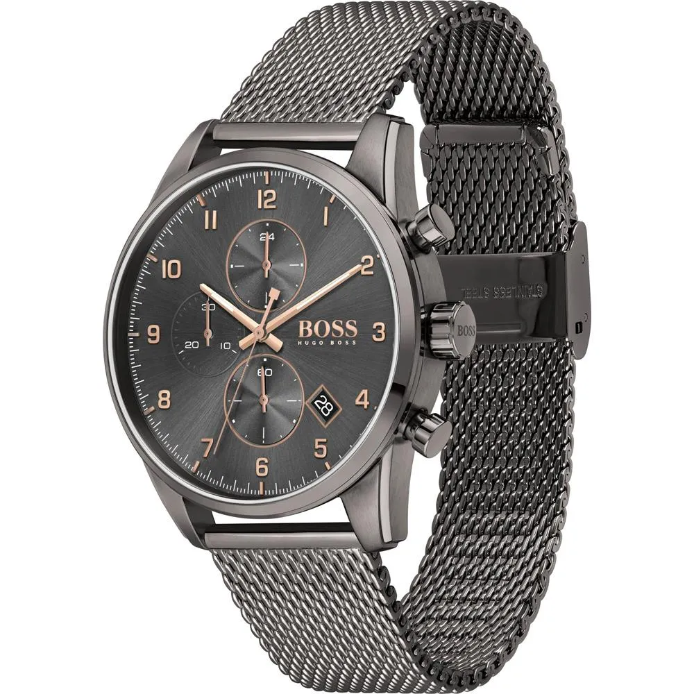 Hugo Boss Skymaster Grey Mesh Men's Watch 1513837