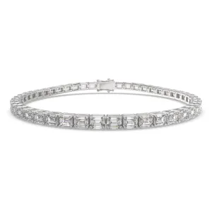 Isabeau Emerald Cut Diamond Tennis Bracelet Prong Set (8 ctw)