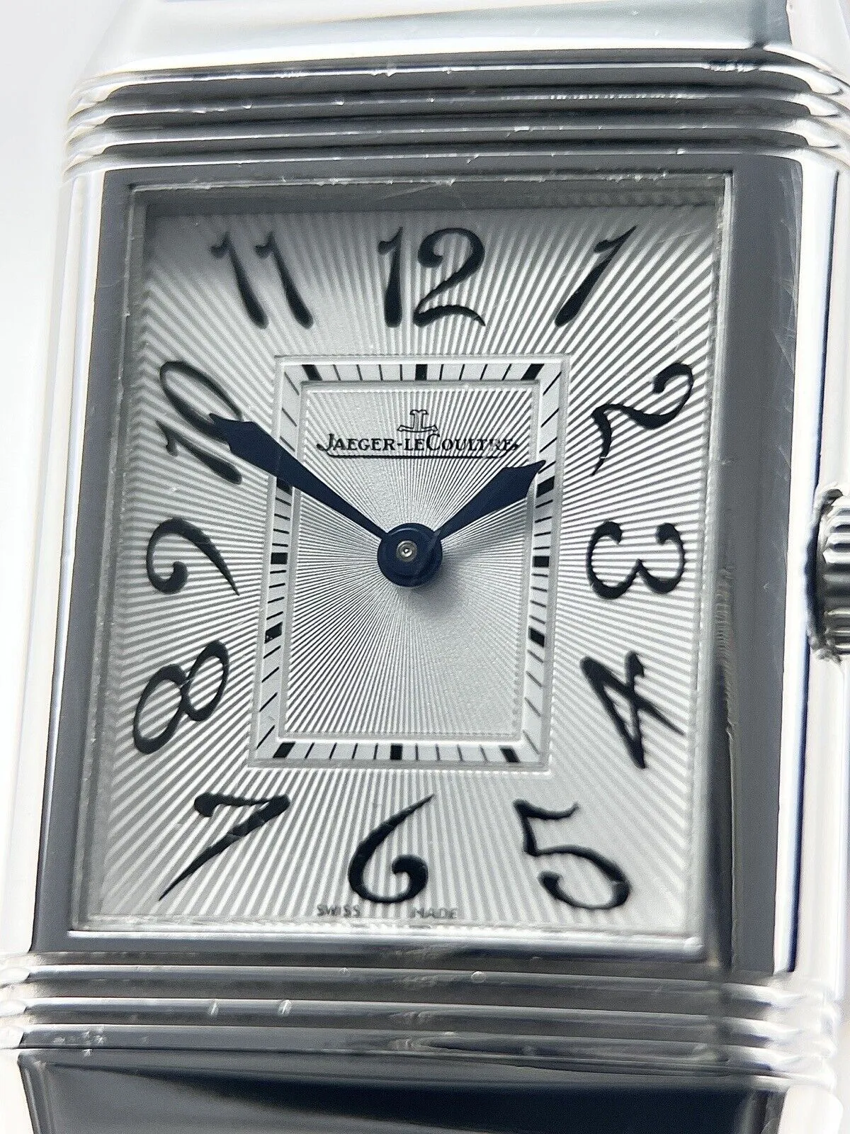 Jaeger-LeCoultre Reverso Silver Women's Watch Factory Diamonds  Ref 256.8.75