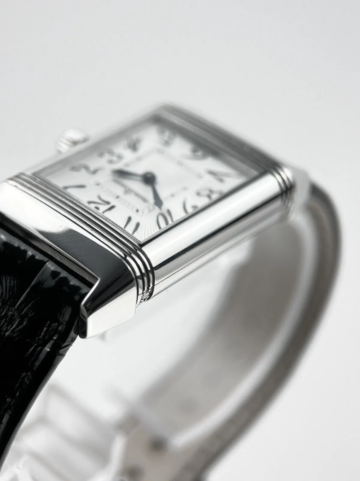 Jaeger-LeCoultre Reverso Silver Women's Watch Factory Diamonds  Ref 256.8.75