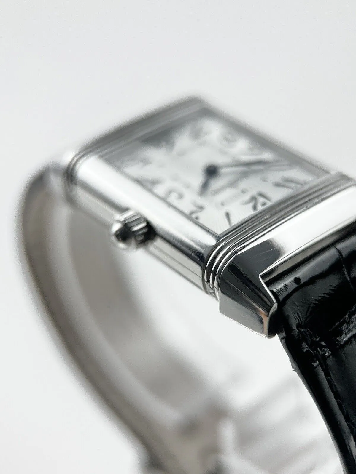 Jaeger-LeCoultre Reverso Silver Women's Watch Factory Diamonds  Ref 256.8.75