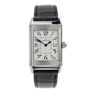 Jaeger-LeCoultre Reverso Silver Women's Watch Factory Diamonds  Ref 256.8.75