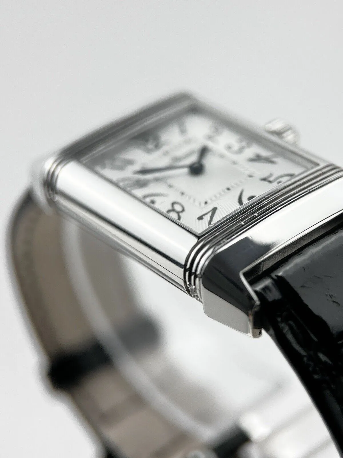 Jaeger-LeCoultre Reverso Silver Women's Watch Factory Diamonds  Ref 256.8.75