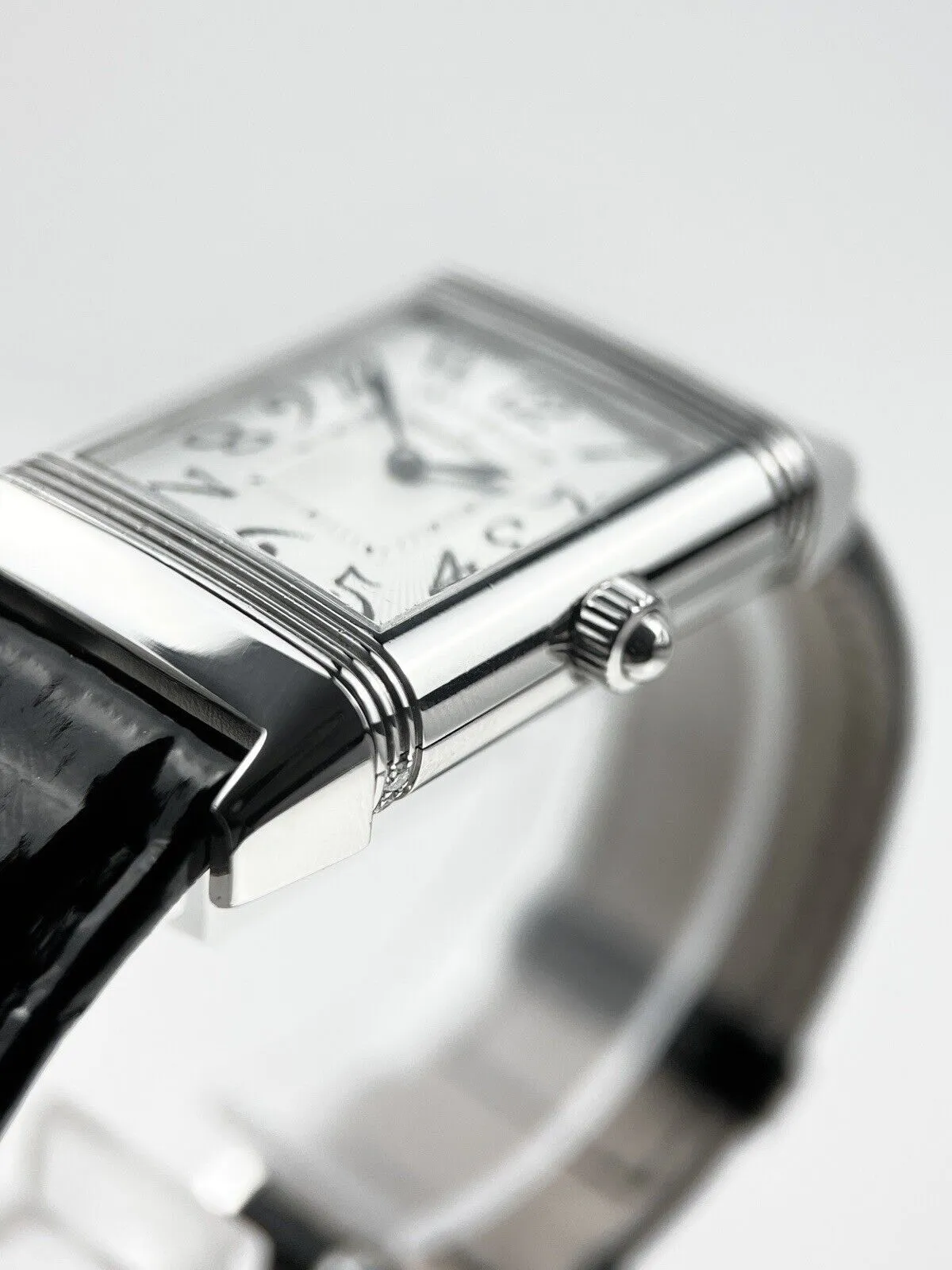 Jaeger-LeCoultre Reverso Silver Women's Watch Factory Diamonds  Ref 256.8.75