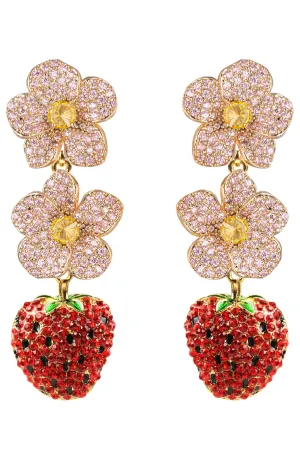 Juicy Strawberry Drop Earrings