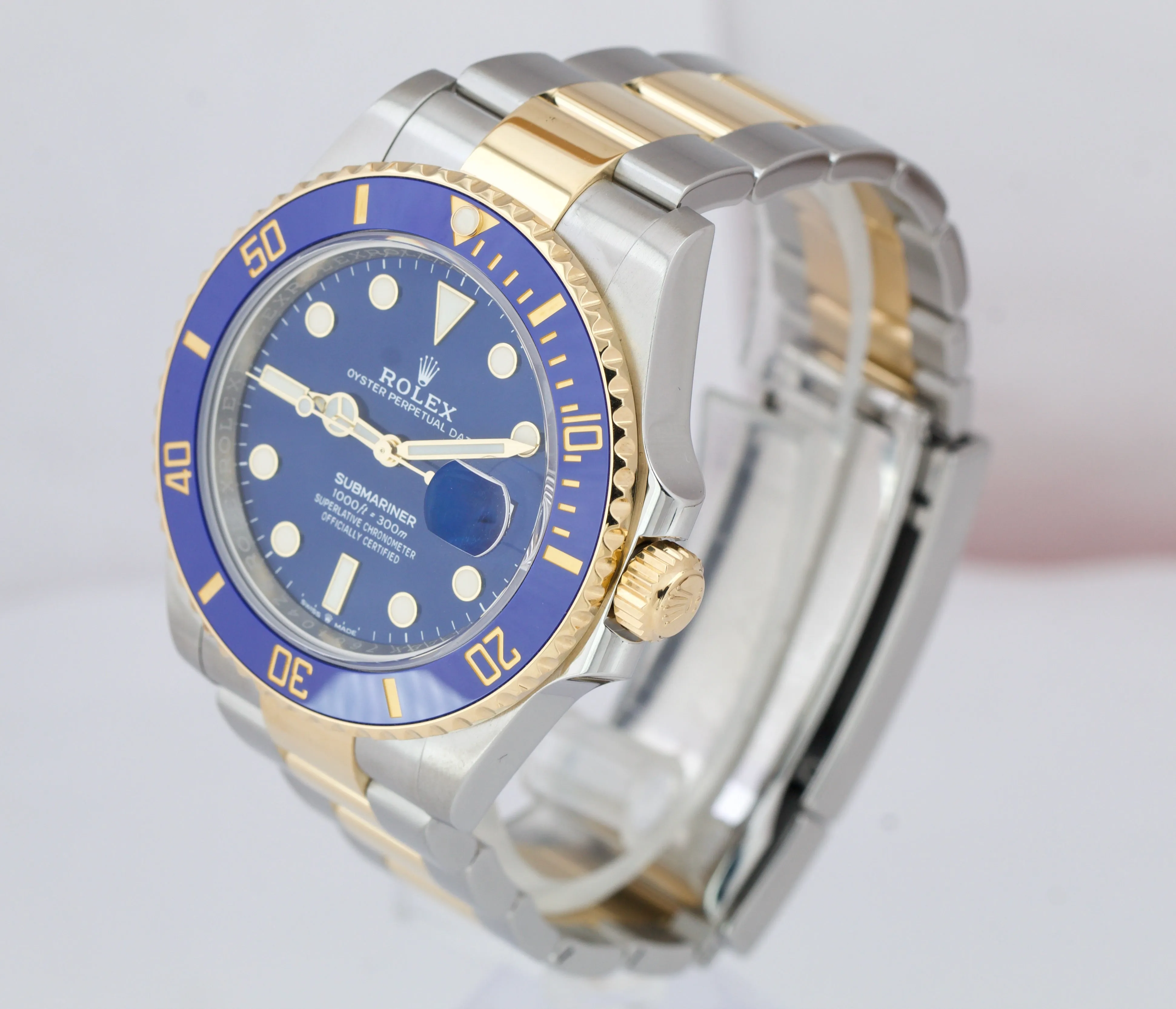 JUNE 2021 MINT Rolex Submariner Date 41mm Ceramic Two-Tone Blue Watch 126613 LB