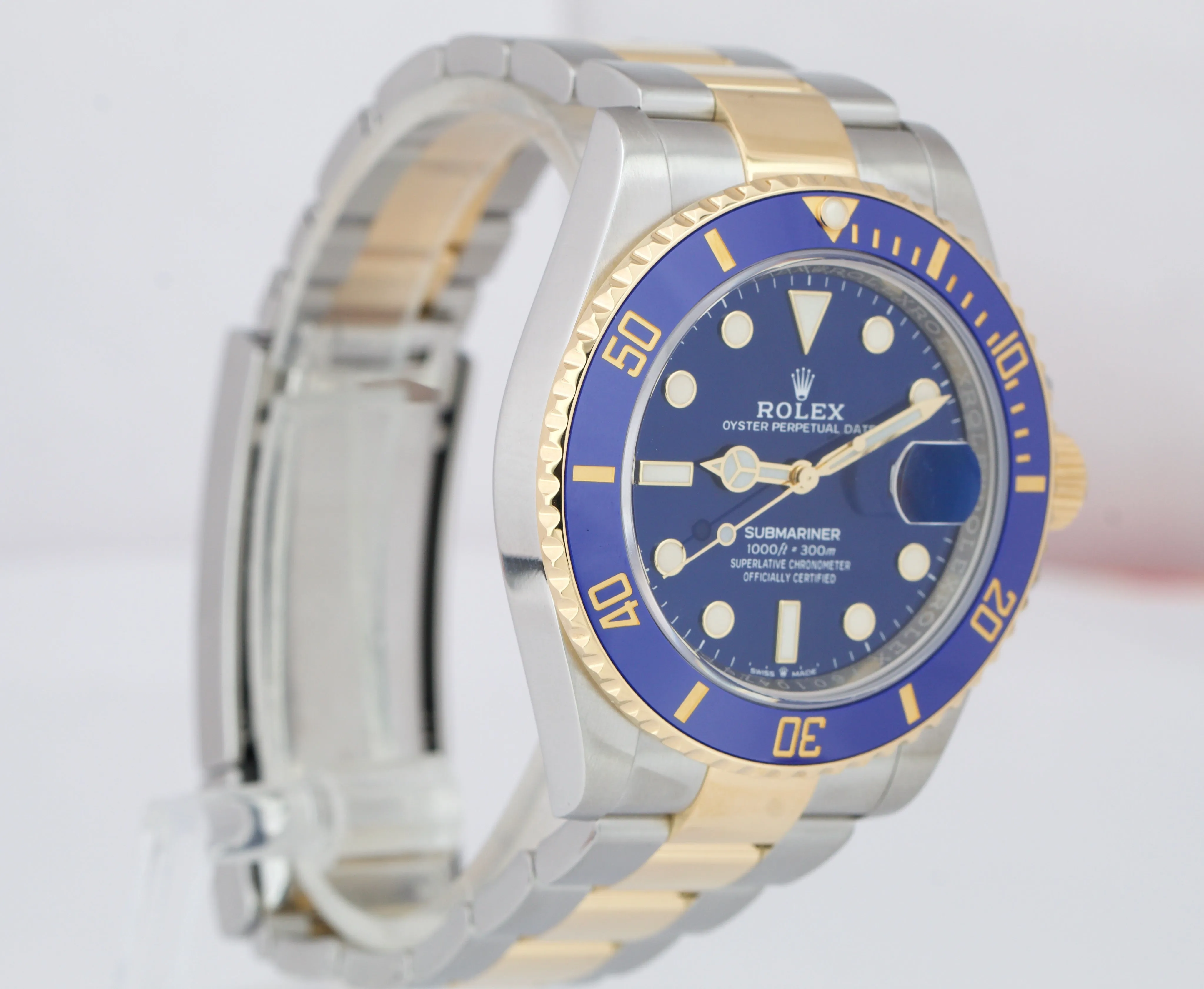 JUNE 2021 MINT Rolex Submariner Date 41mm Ceramic Two-Tone Blue Watch 126613 LB