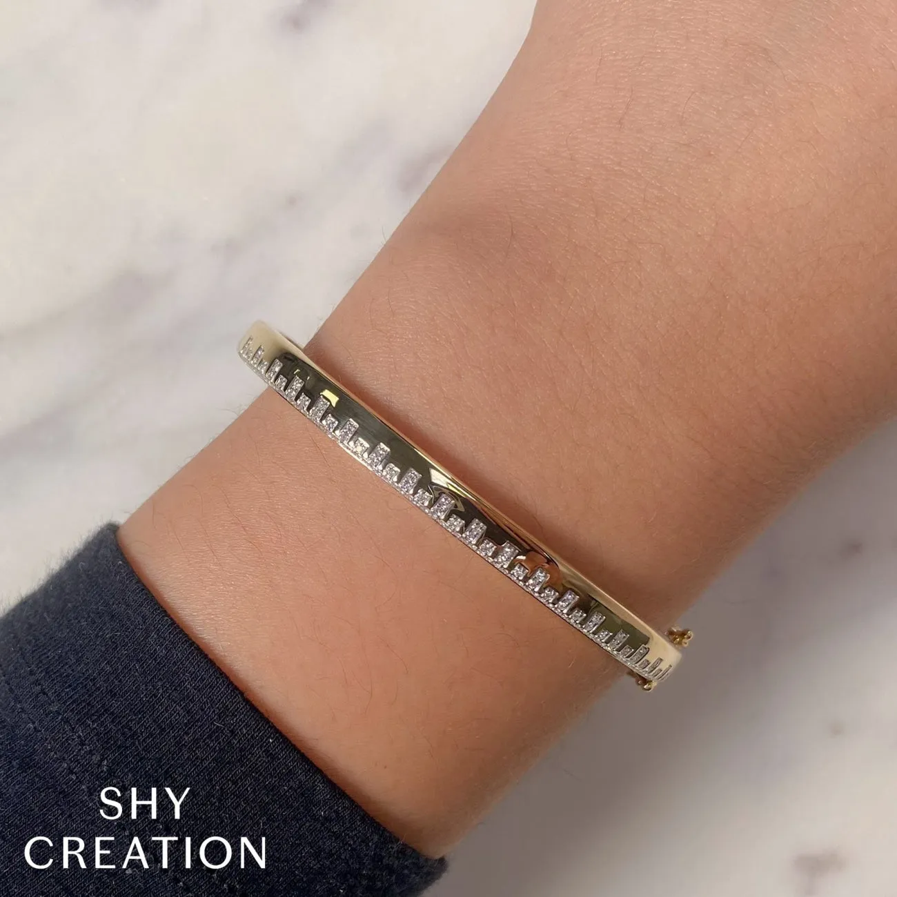 Kate 14K Yellow Gold 0.33 ct Diamond Bangle Bracelet