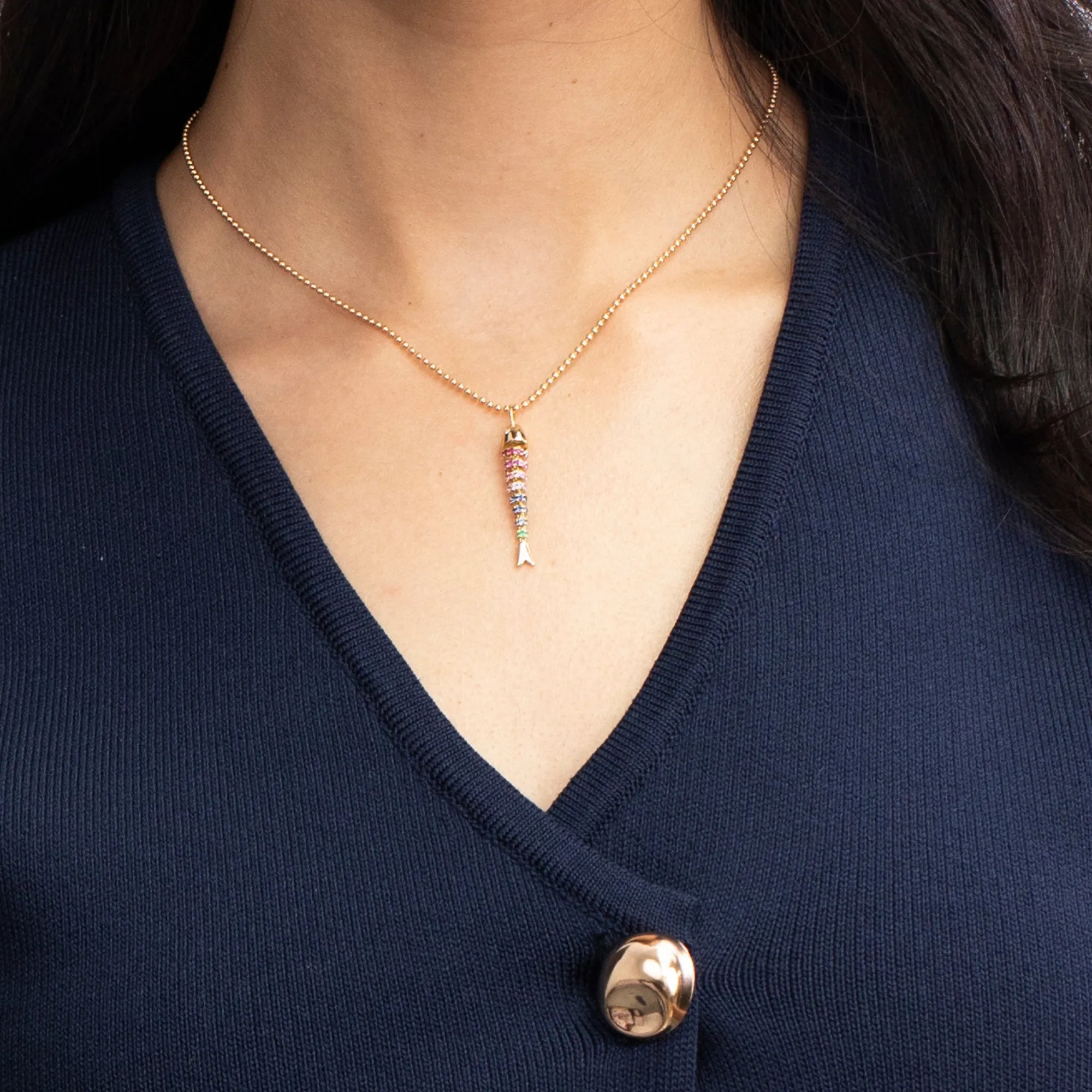 Kinetic Rainbow Poisson Pendant