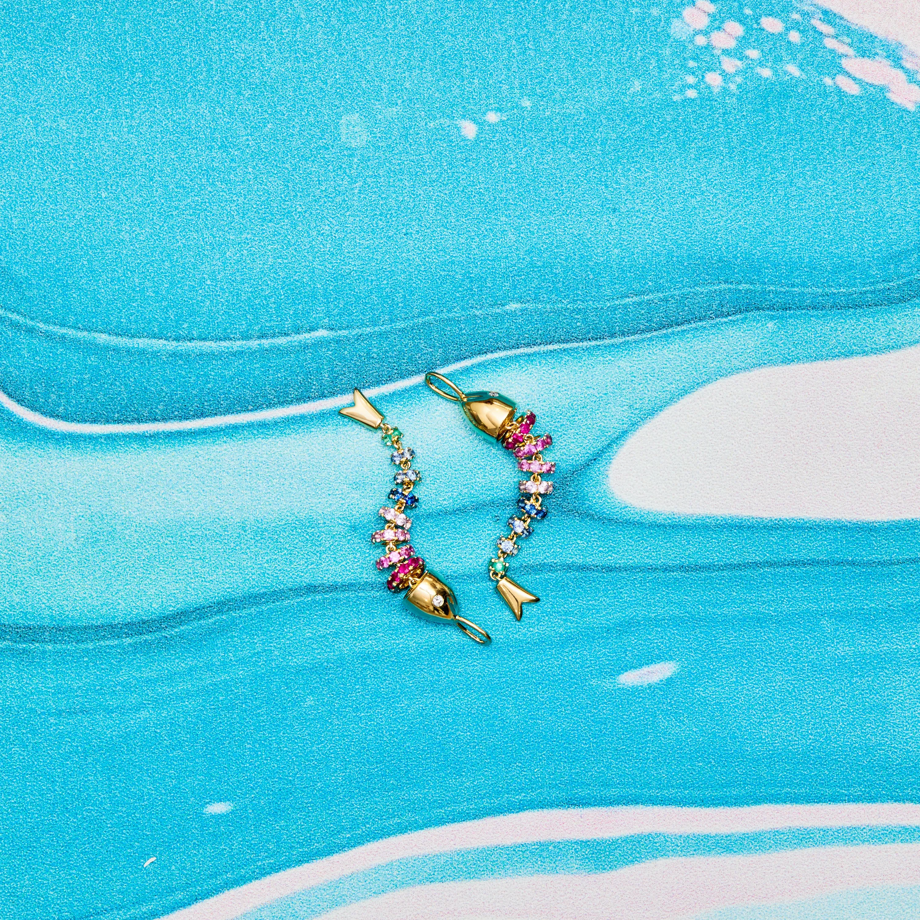 Kinetic Rainbow Poisson Pendant