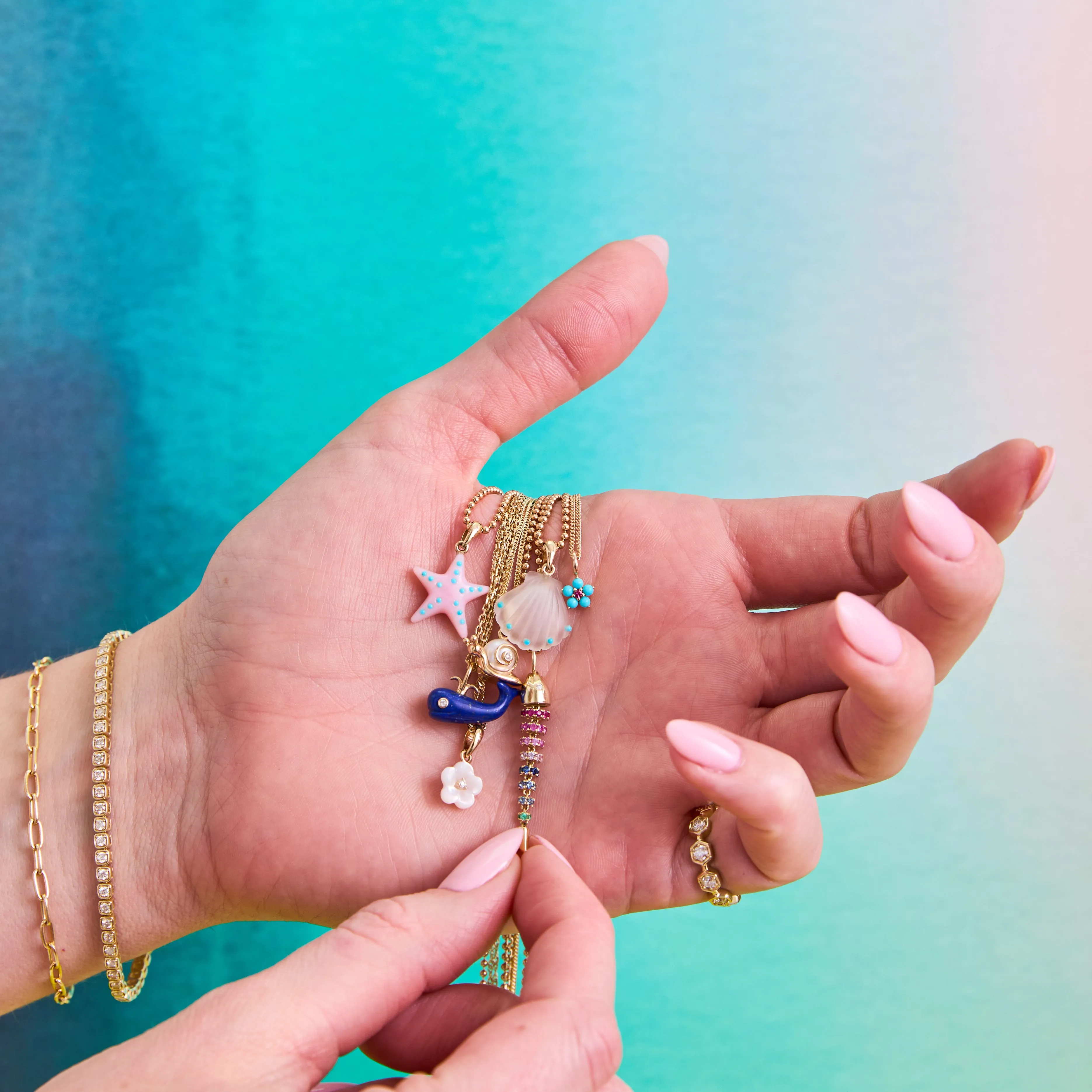 Kinetic Rainbow Poisson Pendant