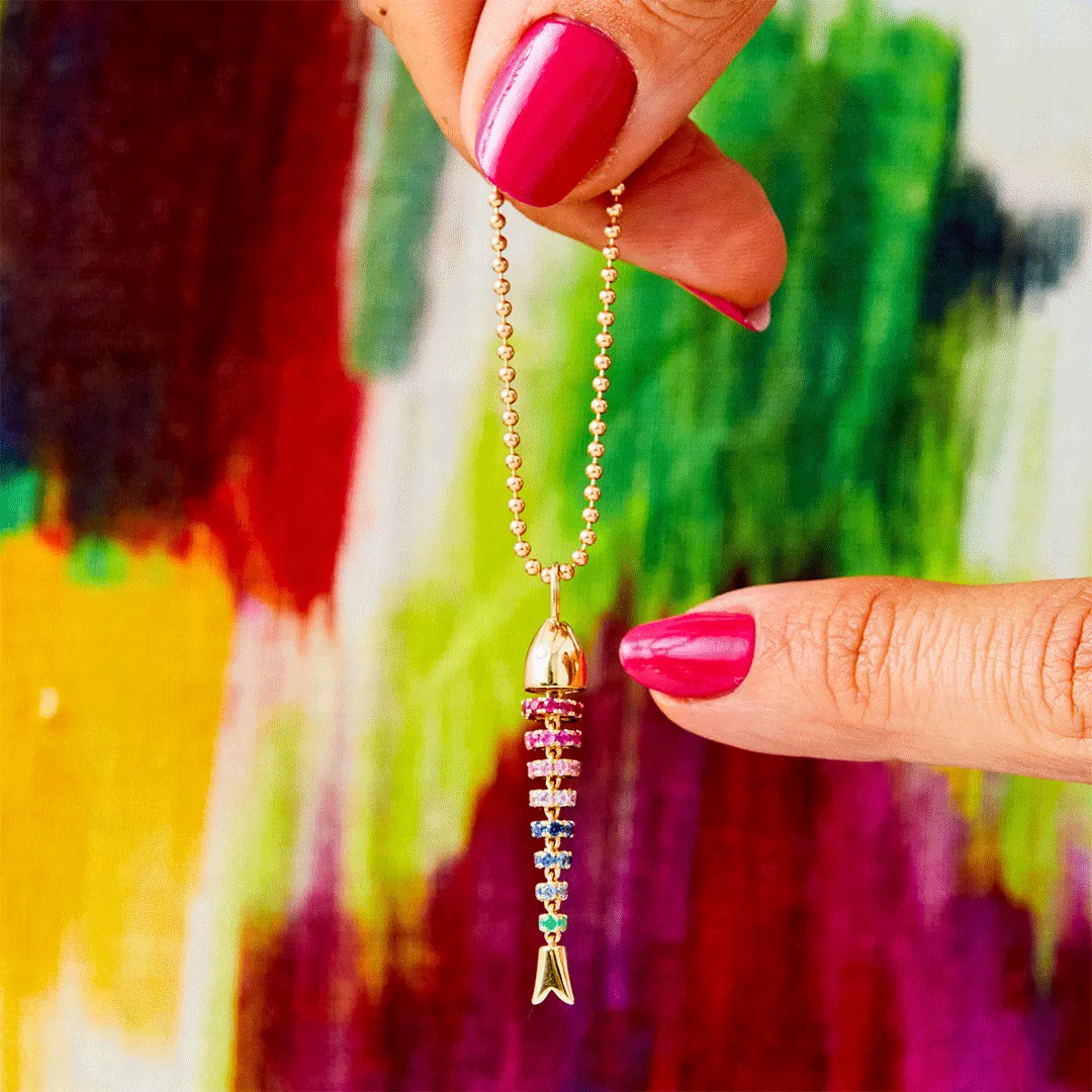 Kinetic Rainbow Poisson Pendant
