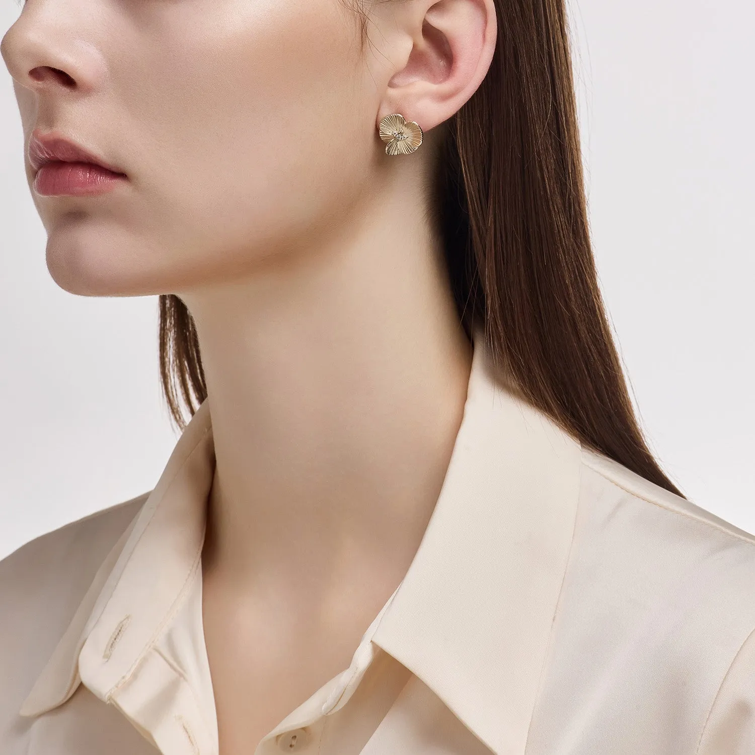 La D.D Gold One-sided Earring JDDEN5S074S