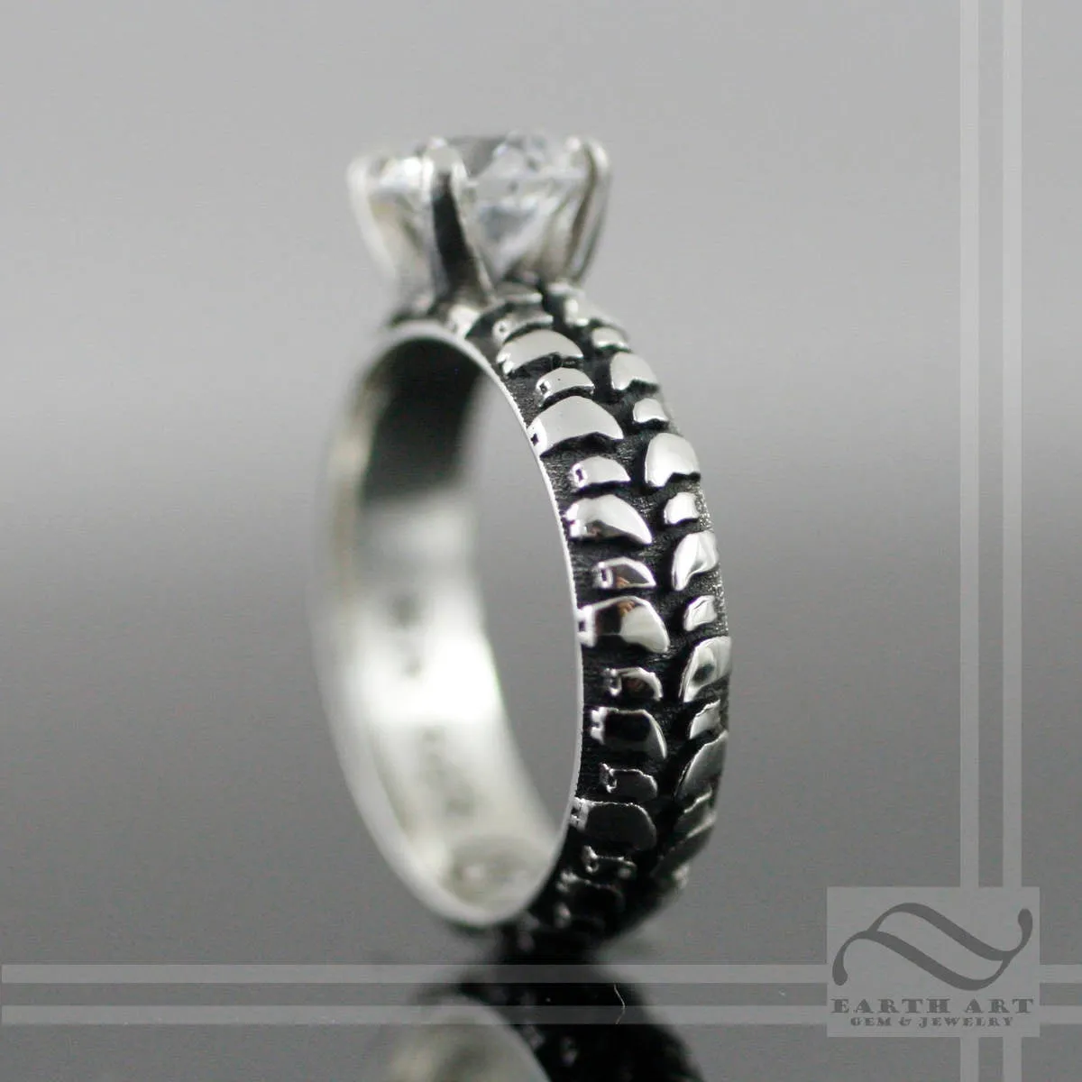 Ladies Mud Bogger® by Interco® Tire Tread Solitaire Engagement Ring