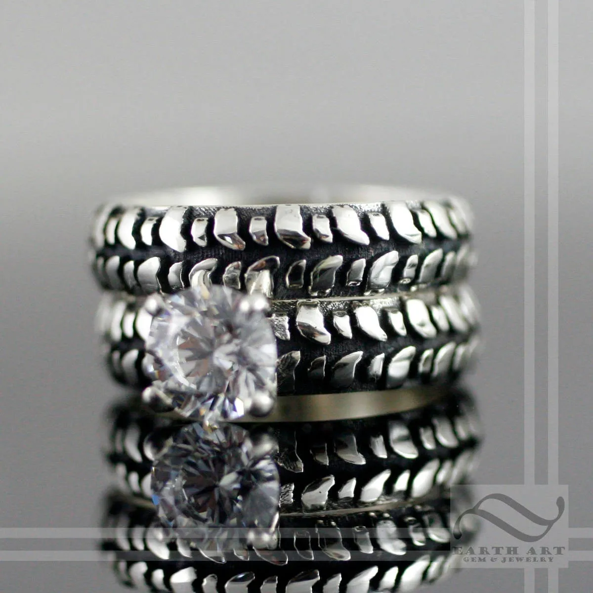 Ladies Mud Bogger® by Interco® Tire Tread Solitaire Engagement Ring
