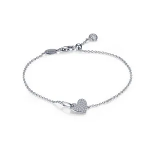 Lafonn 0.6 CTW Adjustable Heart Chain Bracelet