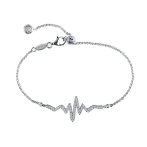 Lafonn 0.91 CTW Adjustable Heartbeat Bracelet