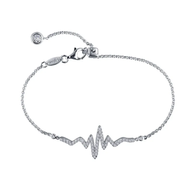 Lafonn 0.91 CTW Adjustable Heartbeat Bracelet