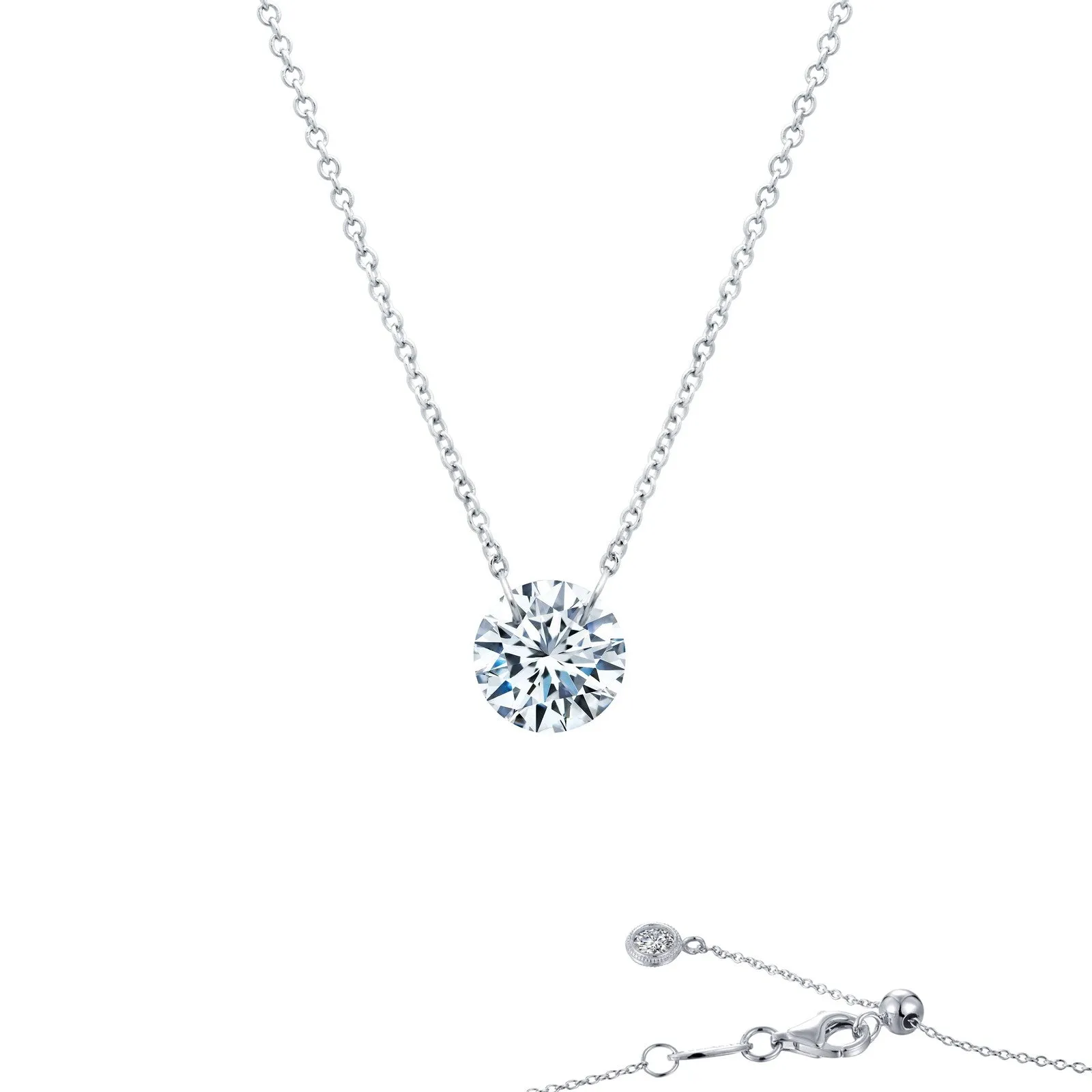 Lafonn 1.50 Carat Frameless Floating Simulated Round Cut Diamond Necklace