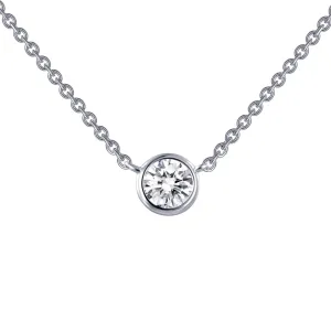 Lafonn Classic Bezel Set Simulated Round Cut Diamond Solitaire