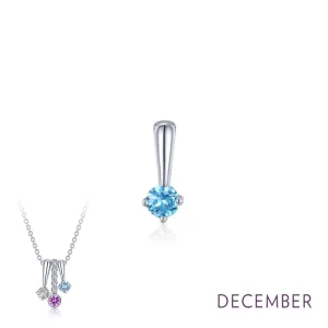 Lafonn December Birthstone Love Pendant