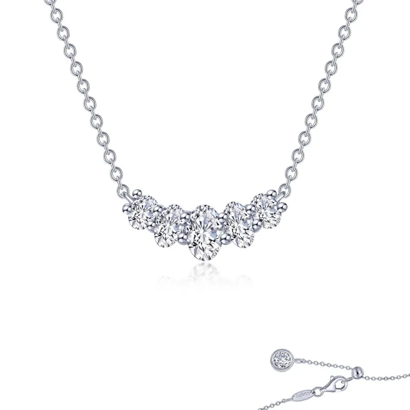 Lafonn Oval Five-Stone Necklace