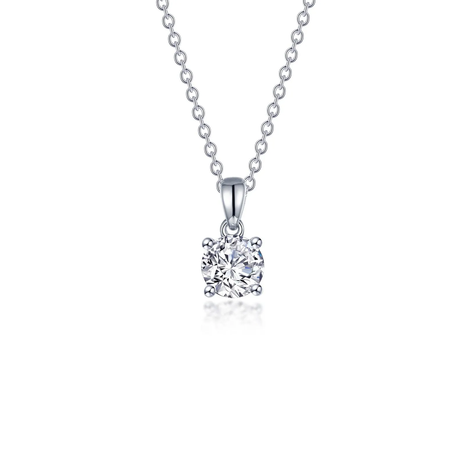 Lafonn Simulated Diamond 1.00ct 4 Prong Solitaire Necklace N0305CLP