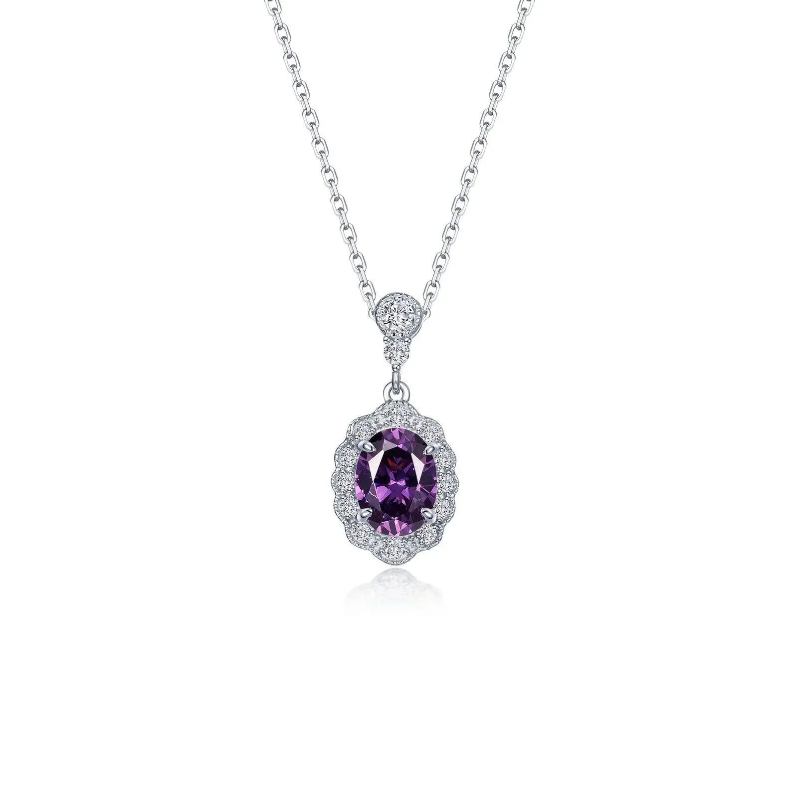 Lafonn Simulated Diamond & Amethyst Twilight Essence Necklace N0353AMP20