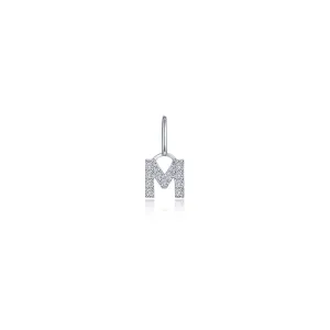 Lafonn Simulated Diamond Letter M Charm Pendant P2040CPM