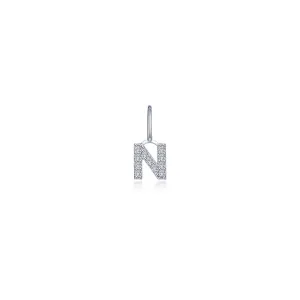 Lafonn Simulated Diamond Letter N Charm Pendant P2040CPN