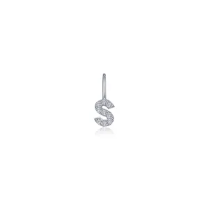 Lafonn Simulated Diamond Letter S Charm Pendant P2040CPS
