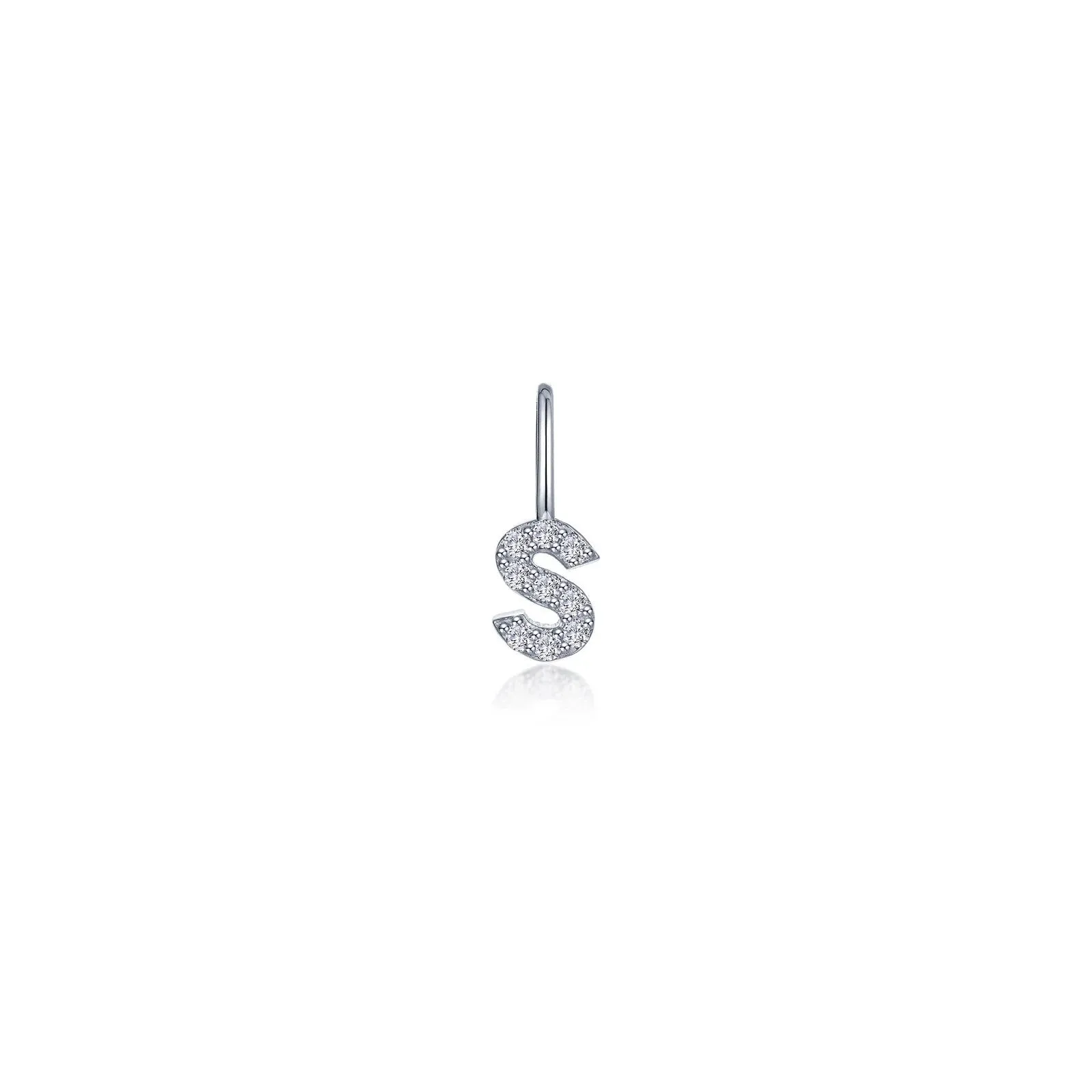 Lafonn Simulated Diamond Letter S Charm Pendant P2040CPS