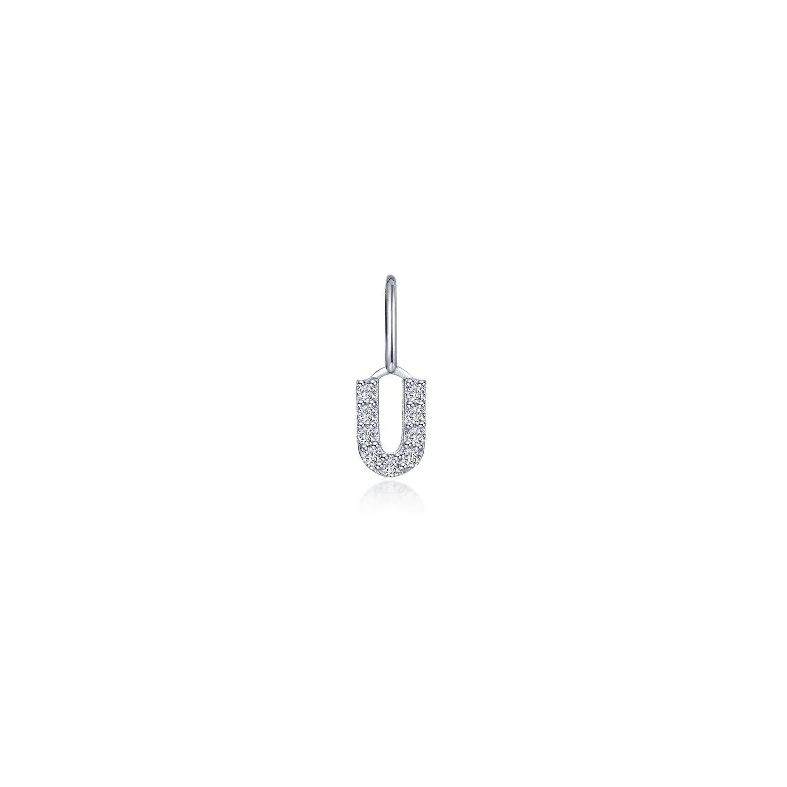 Lafonn Simulated Diamond Letter U Charm Pendant P2040CPU