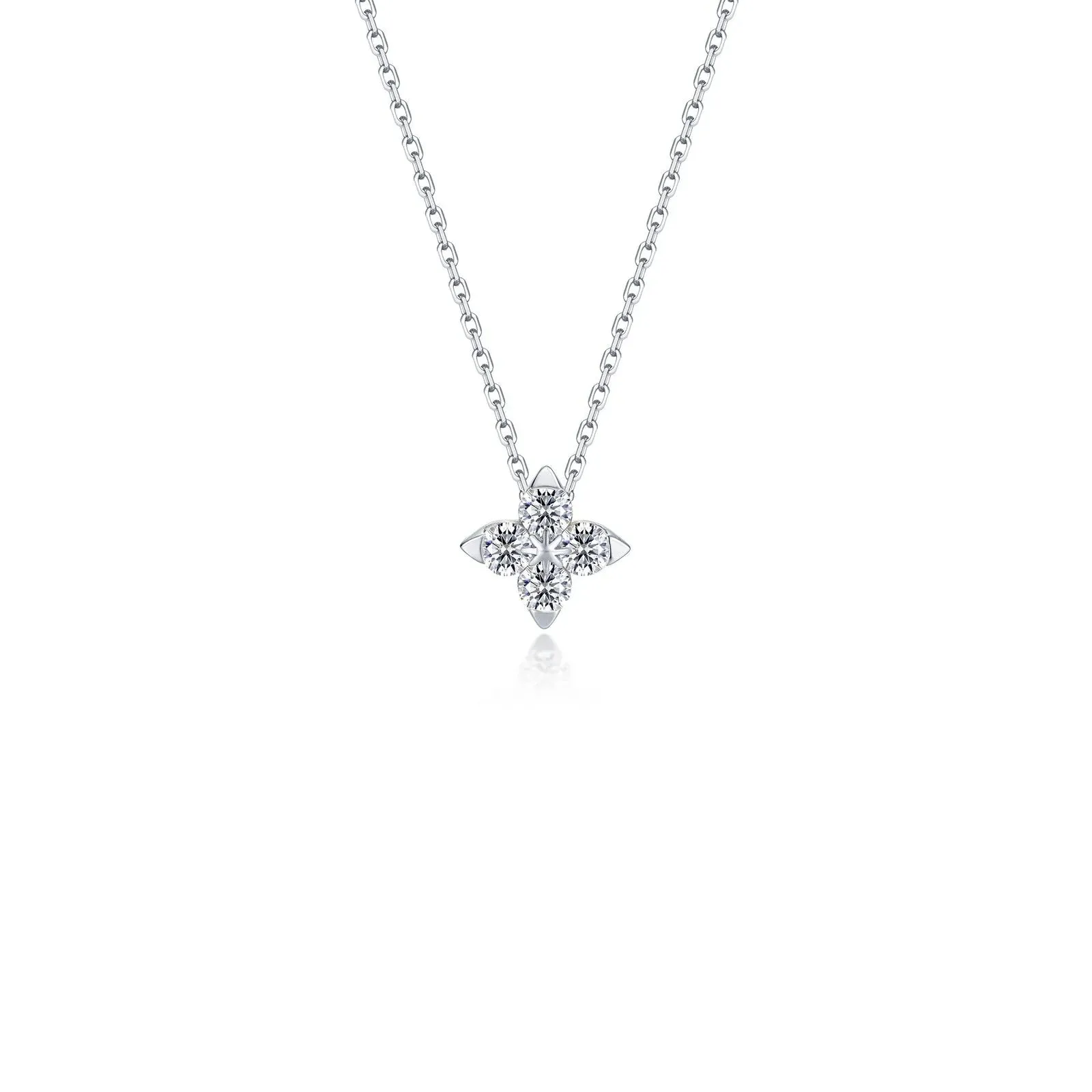 Lafonn Simulated Diamond Trillium Superbloom Necklace N0344CLP