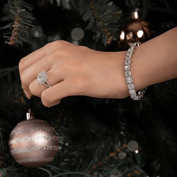 Lafonn Simulated Emerald Cut Diamond Tennis Bracelet
