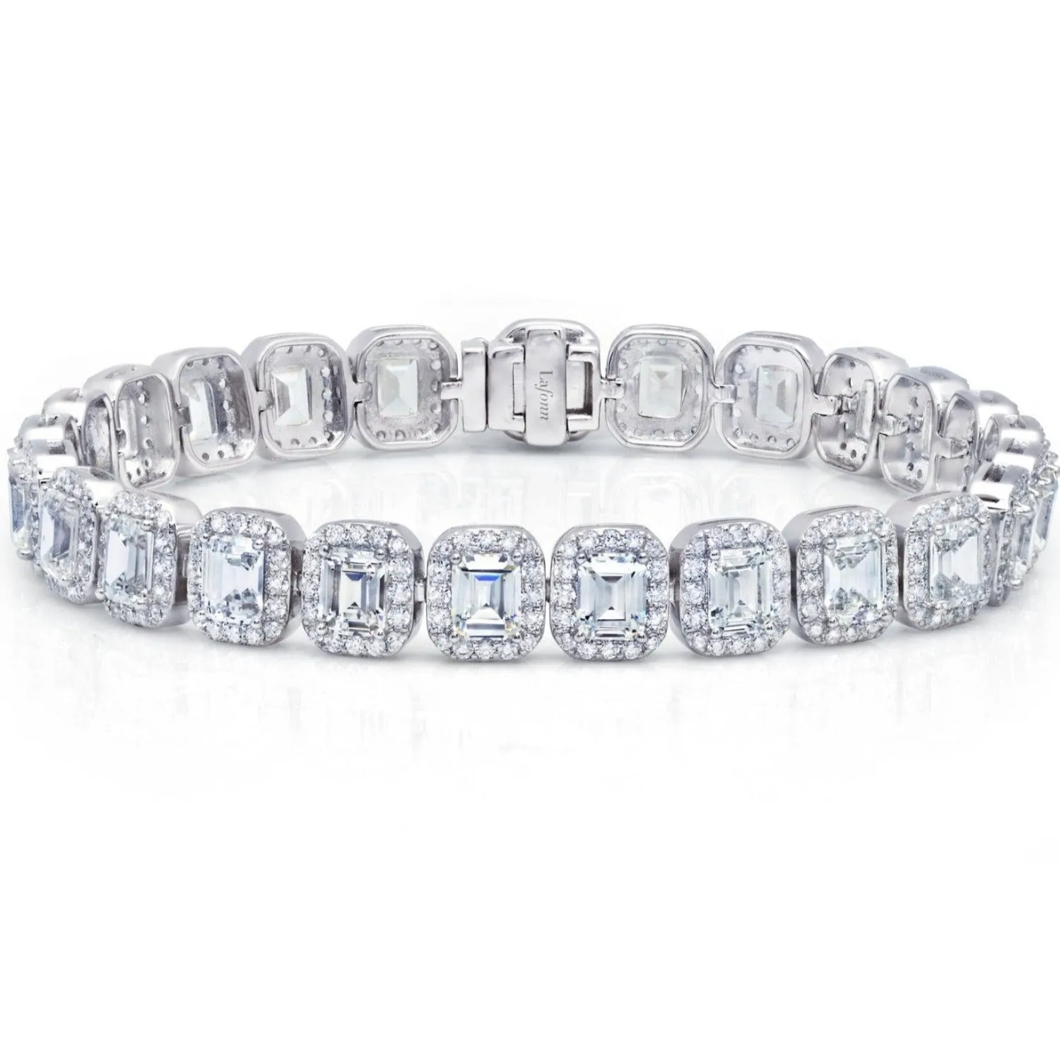 Lafonn Simulated Emerald Cut Diamond Tennis Bracelet