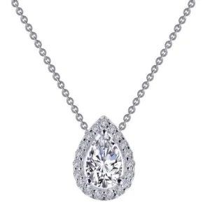 Lafonn Simulated Pear Cut Diamond Halo Pendant